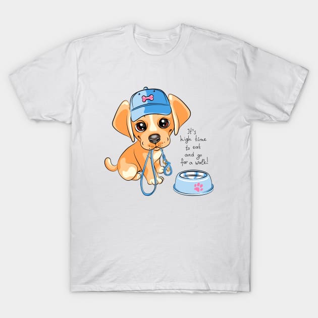 Cute little pale puppy Labrador Retriever T-Shirt by kavalenkava